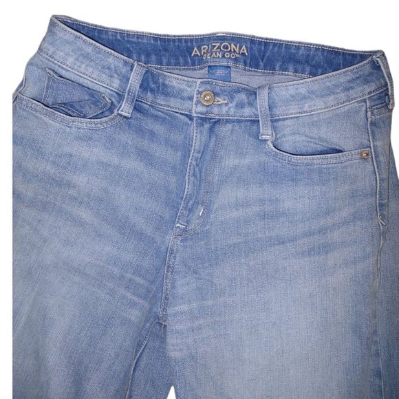 Arizona Jean Company Wide Leg Cropped Denim Jeans Size 11 - Picture 2 of 4